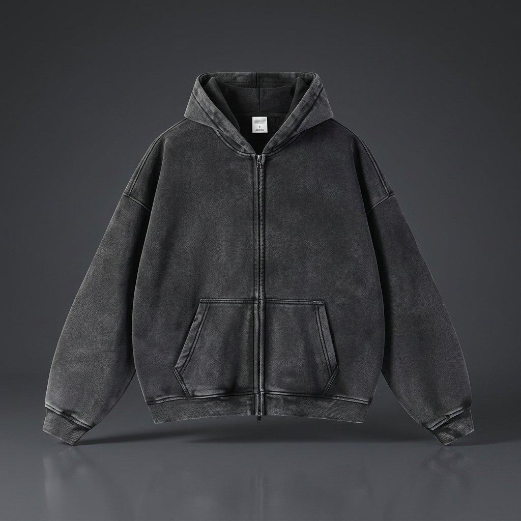 Washed Zip Hoodie