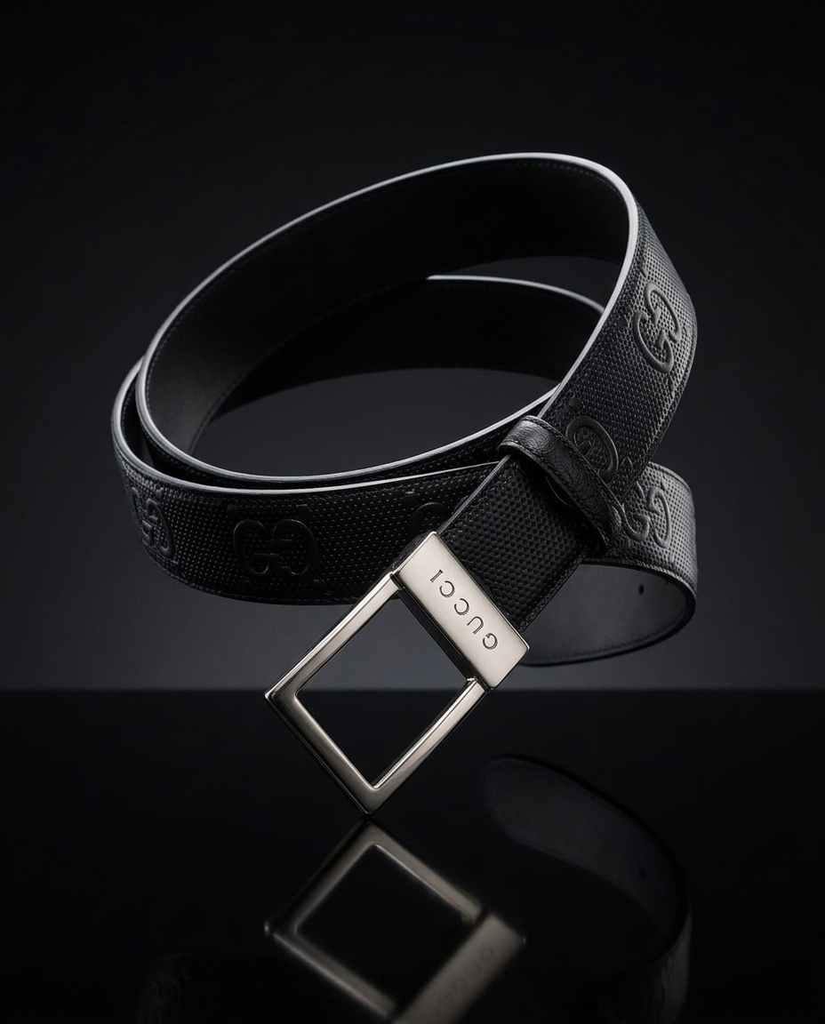 Embossed Monogram Belt